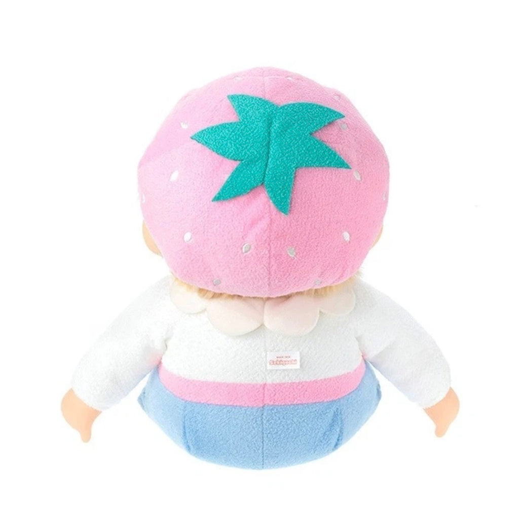 Monchhichi Sweet Sugar Series Large Plush Blonde Boy with Strawberry Cap