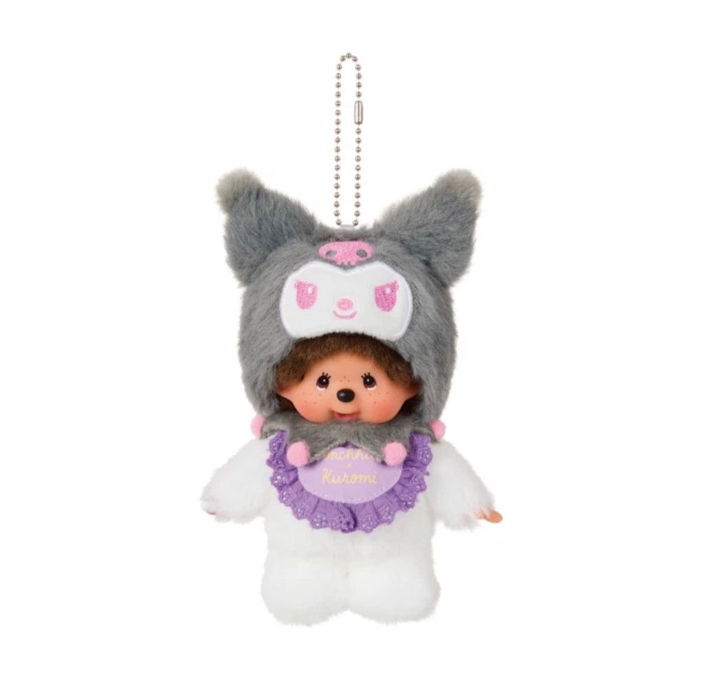 Monchhichi x Sanrio Kuromi Plush Pendant Bag Charm