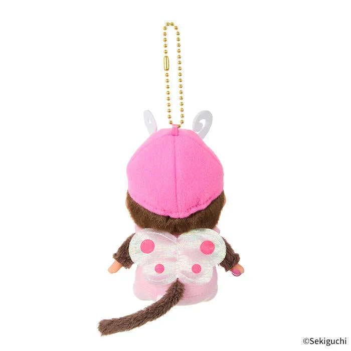 Crying Tears Pink Butterfly Girl Monchhichi Bag Charm