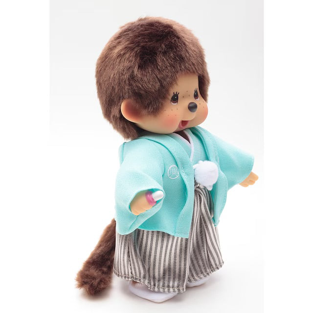 Monchhichi x Kyugetsu Blue Hakama Kimono Boy Plush