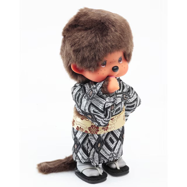 Monchhichi x Kyugetsu Black Kimono Boy Plush