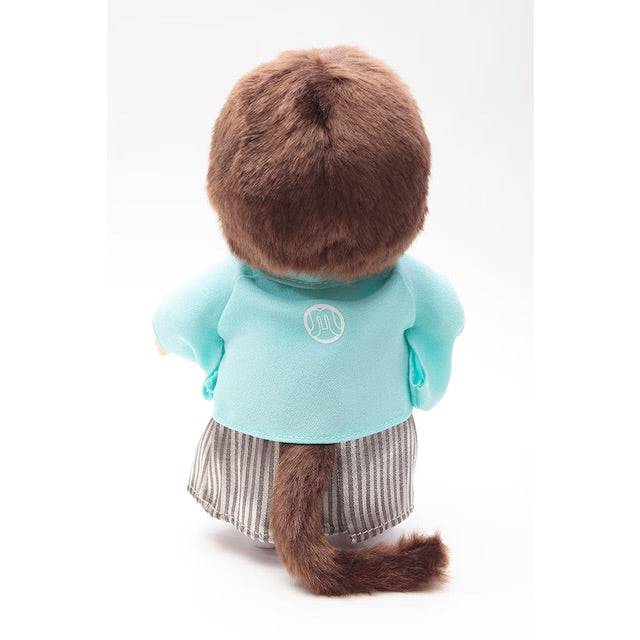 Monchhichi x Kyugetsu Blue Hakama Kimono Boy Plush