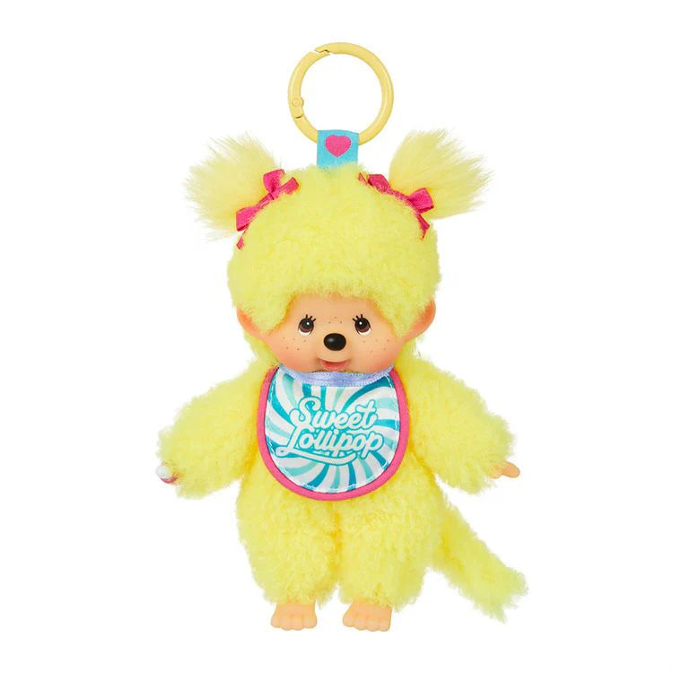 Monchhichi Bag Charm Yellow Lollipop
