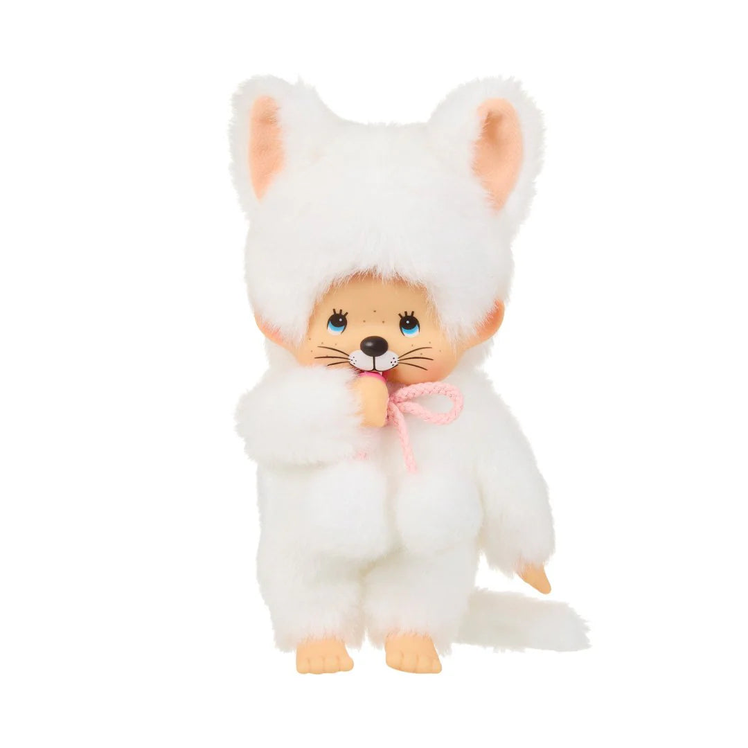 Monchhichi White Cat 8 inch Plush
